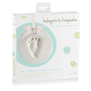 Tiny Ideas Baby Hand or Footprint Keepsake, DIY No Bake Holiday Gift Keepsake